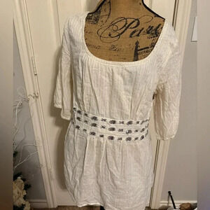 She’s cool size extra large blouses white with faux diamonds